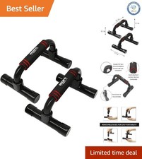 Ergonomic Push-Up Stands with Anti-Slip Feet - Ideal for Home  Gym Fitness
