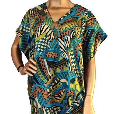 Neues langes Damen-Kaftan-Kleid mit Blumendruck formell Party/Freizeit Einheitsgröße