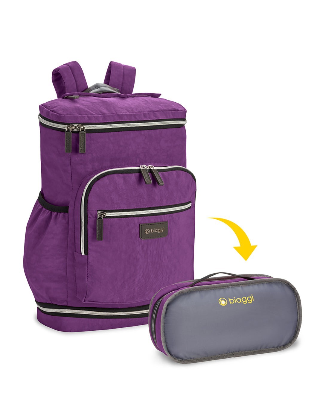 Biaggi Zipsak Backpack On-The-Go  Expands to 16&rdquo; x 12.5&rdquo;