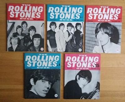 The Rolling Stones Monthly Book x 5 (1 2 3 4&15) In Very Good Condition Rare