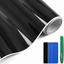 Vinyl Wrap Glossy Black Car Wrap Film Vinyl Roll With 1ft X 10ft Gloss Black