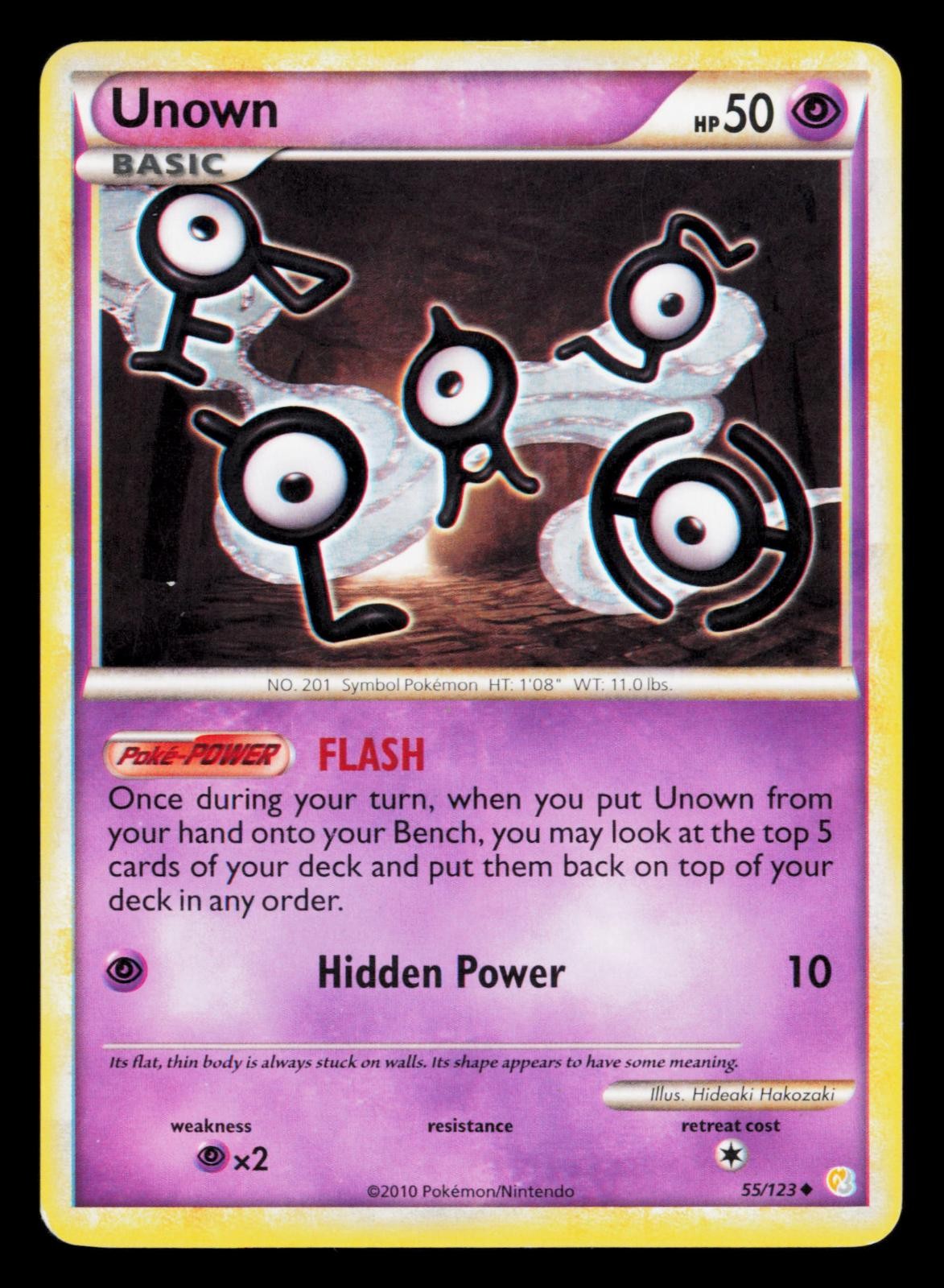 Unown 55/123 Uncommon HeartGold & SoulSilver Pokemon Lightly Played