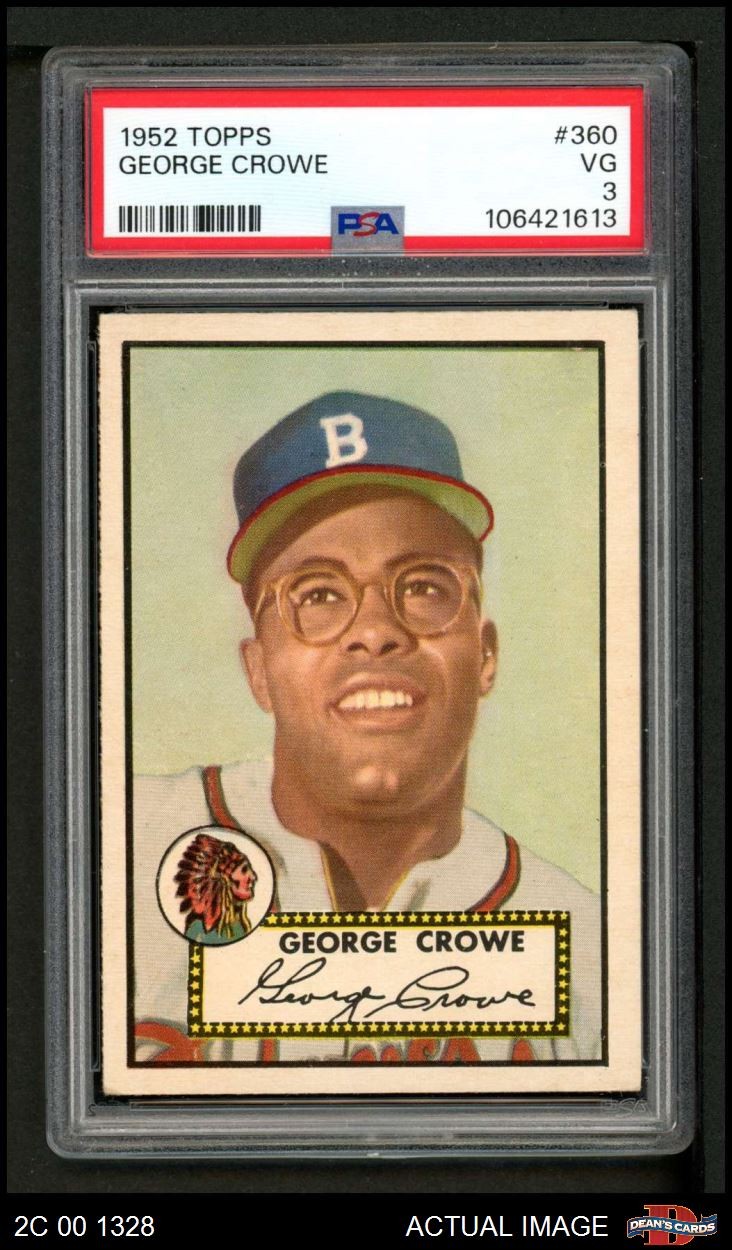 1952 Topps #360 George Crowe Braves PSA 3 - VG
