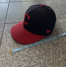 Mens Fitted Baseball Cap Hat Chicago Cubs Red And Black Size 6 7/8 MLB 