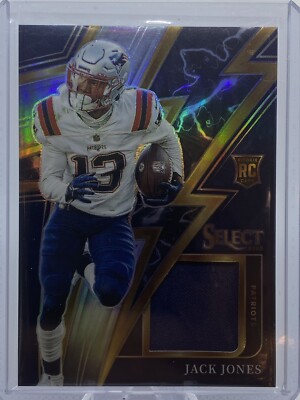 2022 Select Football Sparks Relics Prizm Jack Jones #48/99 ROOKIE JERSEY RC