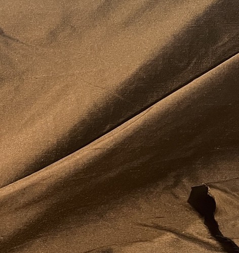 BROWN BLACK Iridescent 100% Silk Dupioni Fabric 54” Width Sold By The Yard - Picture 3 of 3