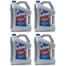 LUCAS OIL 10115 SEMI-SYNTHETIC 2-CYCLE OIL SMOKELESS LOW ASH 1 GALLON - 4 PACK