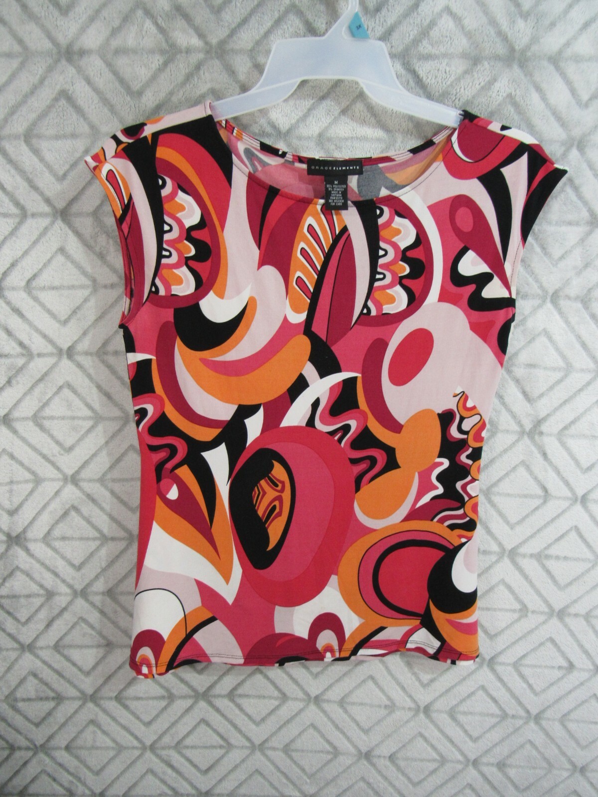Grace Elements Top Size M Multi Colors Pull Over … - image 1