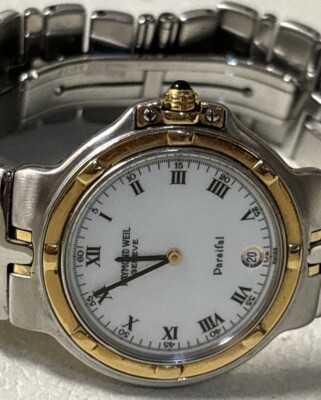 Raymond Weil 9190 Parsifal Quartz Wrist Watch Gold 18K Silver