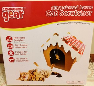 cat gingerbread scratch house