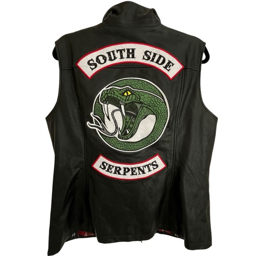 Riverdale South Side Serpents Mens Biker Faux Leather Vest 2X Snake Studded