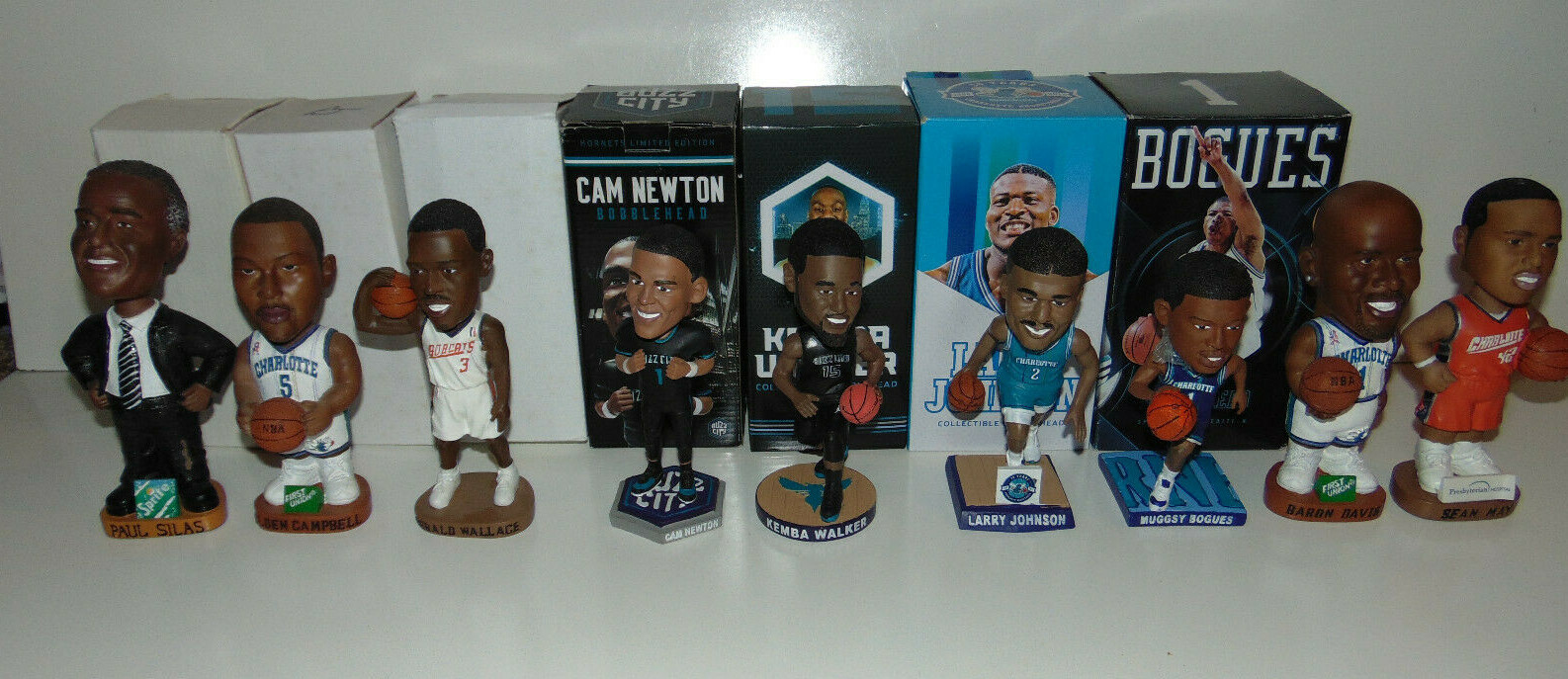 9) LJ/Cam/Kemba/Bouges/May/Davis + MORE Charlotte Hornets Bobblehead ...
