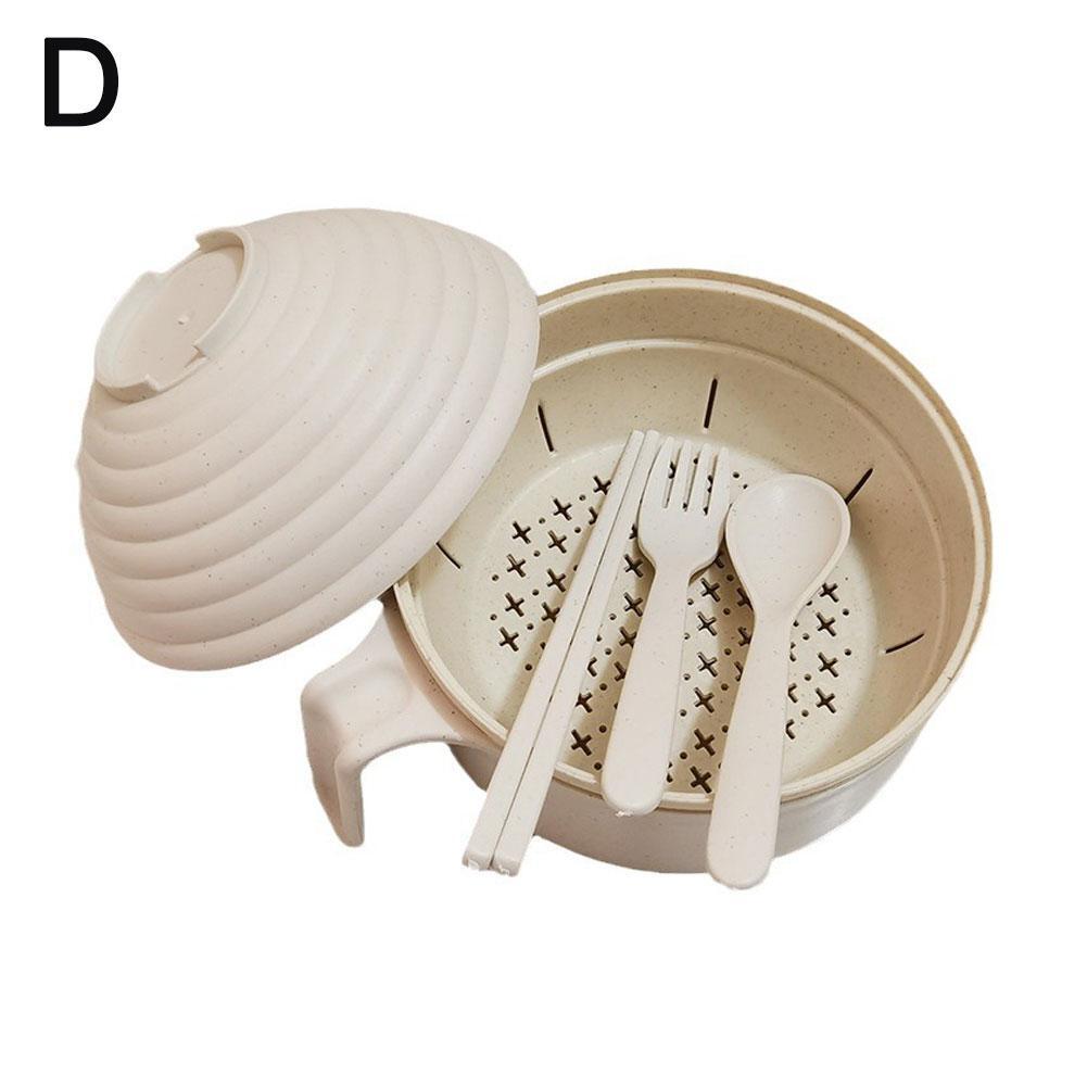 Ramen Schüssel Set Weizenstroh Ramen Kocher Instant Nudeln Schüssel mit Essstäbchen BEST