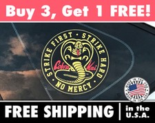 Cobra Kai Bumper Sticker Decal, Karate Kid Cobra Kia Window Sticker