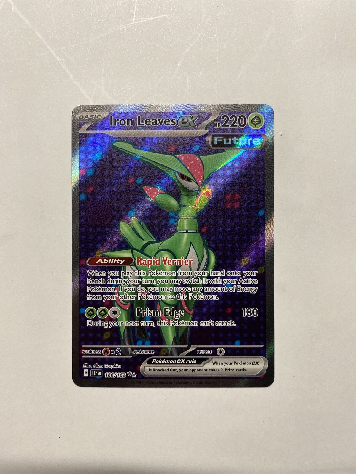 Iron Leaves Ex 186/162 Pokémon TCG: Temporal Forces Full Art Rare NM