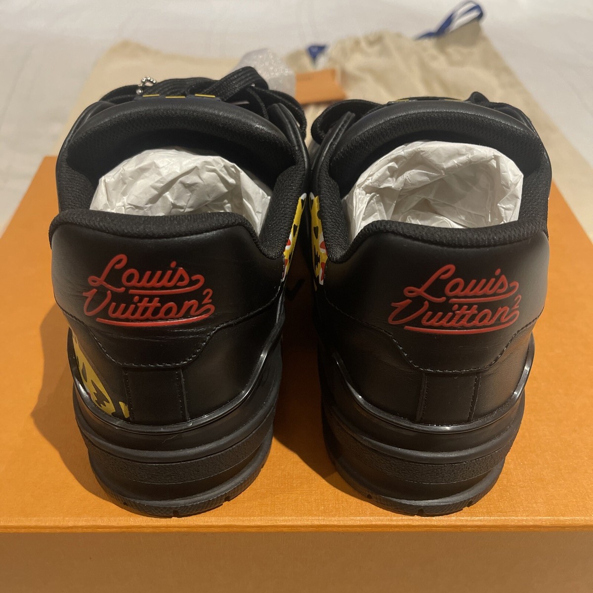 NIGO x LOUIS VUITTON TIGER LV Trainer Low Top Sneakers Black NIGO x LOUIS VUITTON TIGER LV Trainer Low Top Sneakers Black
