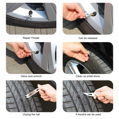 Tire Repair Kit,46pcs Heavy Duty Tire Plug Kit, with Universal Tire Patch Kit to - Picture 6 of 9