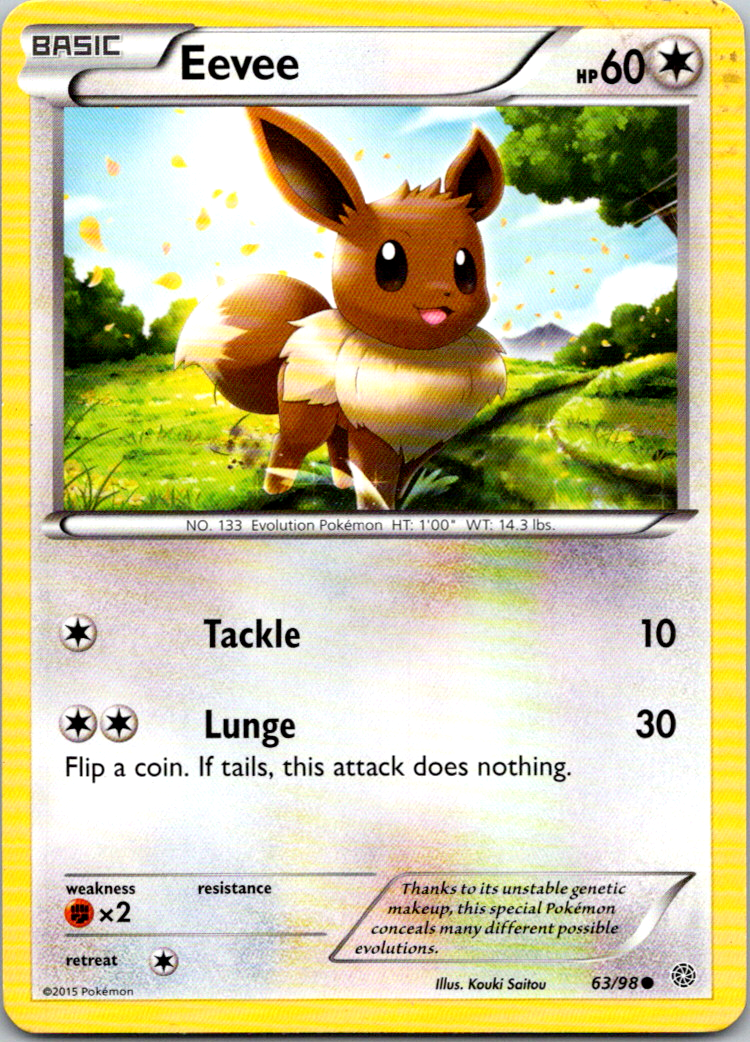 Pokemon Eevee XY Ancient Origins Common #63 VLP | eBay