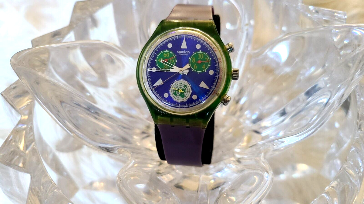 Swatch Watch Chrono United Nations 50th Anniversary SCZ103 1995