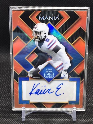 2022 Wild Card Auto Mania Kaiir Elam Orange Auto - Bills #AM-SQ3