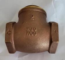 (Lot of 2) --Quality Lansdale 2" 200 WOG Inline Swing Valves, Brass
