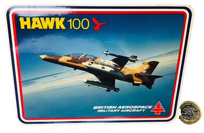 Aufkleber Flugzeug Hawk 100 British Aerospace Flugzeug selten Vintage Flying ra
