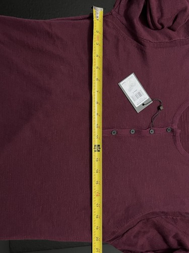 John Varvatos Collection Luxury Mens Henley - Dark Plum - $188 NWT - Picture 13 of 13
