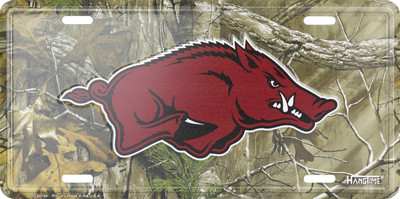Razorback Tag ARKANSAS RAZORBACKS CAR TRUCK TAG CAMO LICENSE PLATE METAL SIGN ...
