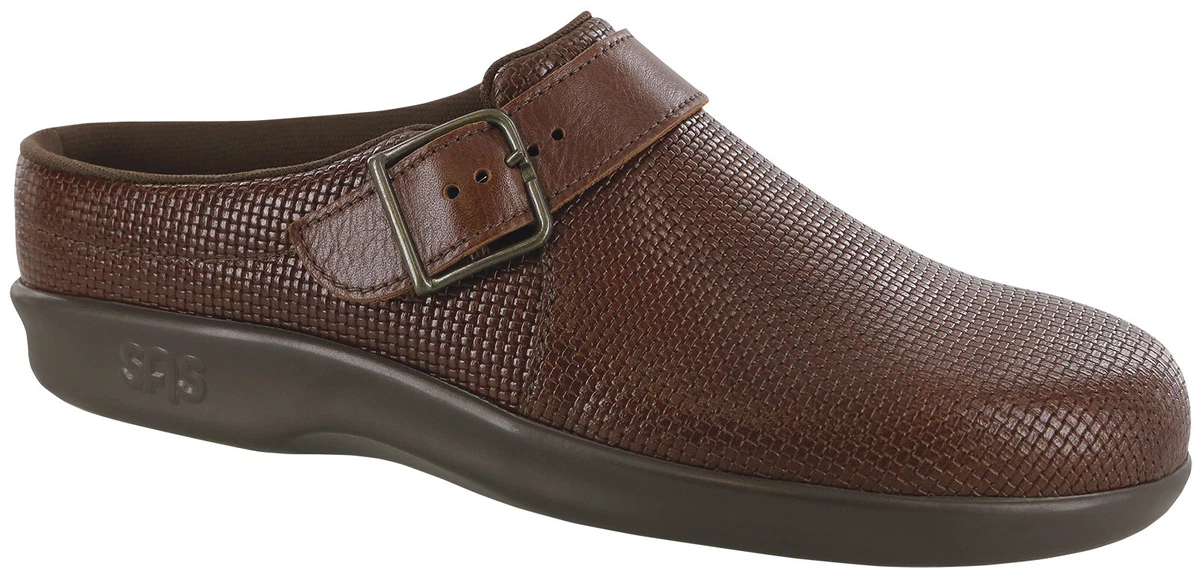 SAS Clog Brown Woven Women s Shoes FREE SHIPPING Many Sizes And Widths New