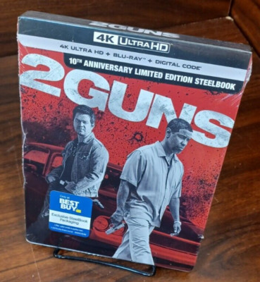 2 Guns Exclusive Limited Edition 4K Steelbook (4K/Blu-ray)-NEW-Free Box Shipping