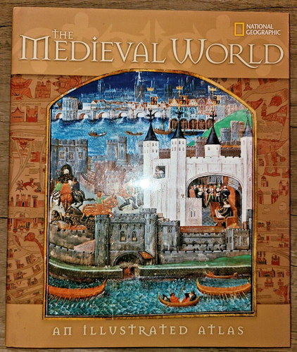 Livre en cuir, Le monde médiéval, un atlas illustré, National Geographic 2009