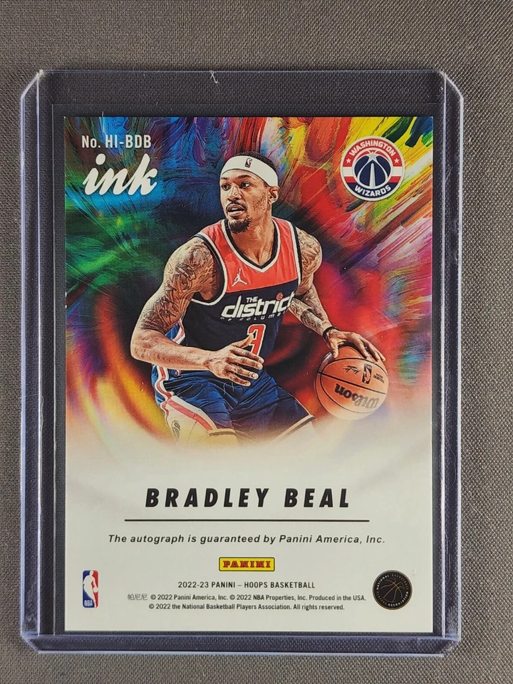 2022-23 Panini NBA Hoops Ink #HI-BDB Bradley Beal Autograph Auto - Image 4 of 4