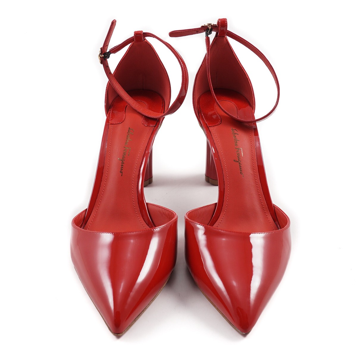 Salvatore Ferragamo 'Sorano' Red Patent Leather Pumps 7 B