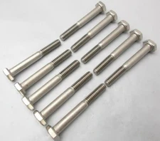 Hex Head Bolt 1/4"-20 x 2" Long "10 Bolts" Stainless Steel 1/4-20x2