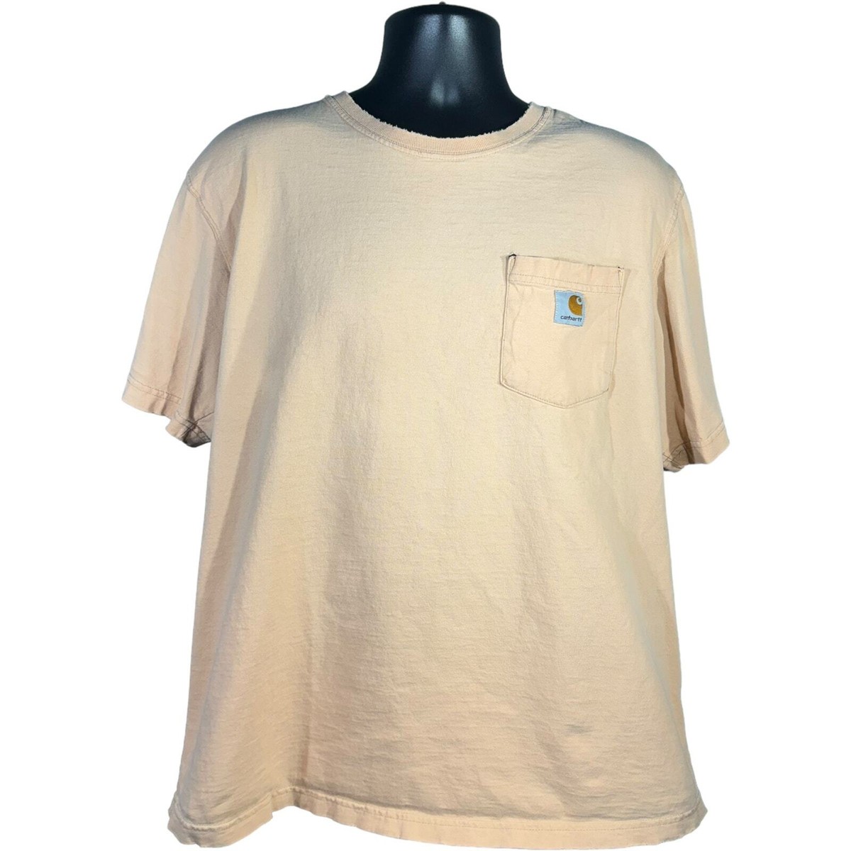 Distressed Carhartt Logo Short Sleeve Pocket Tee | eBay