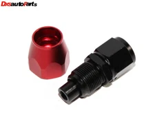 8AN Straight Swivel Oil/Fuel/Gas Line Hose End Male Fitting Adapter BLACK/RED