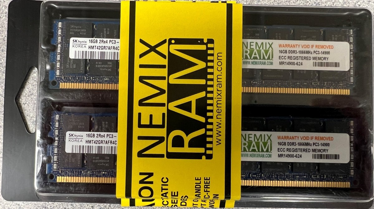 16GB (1x16GB) DDR3-1866MHz PC3-14900 ECC RDIMM 2Rx4 Registered