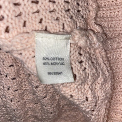J Jill Womens Cardigan Sweater M Pink 2 Button Knit Shawl Collar A16 - Picture 12 of 12