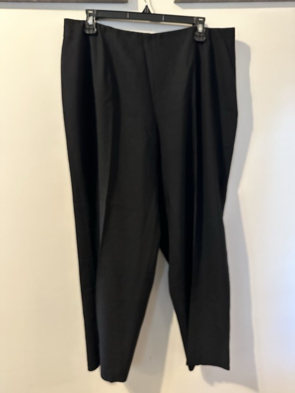 Talbots Woman Petites Pants Made Of Italian Fábric Black Size 16W