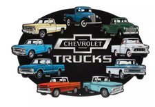 Chevrolet Trucks Metal Sign 1930s To 1970s Vintage Garage Mancave Barn 18x12