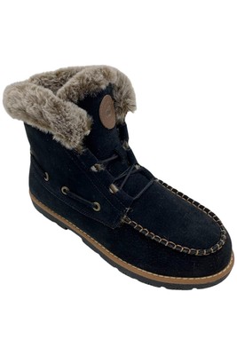 Lamo Water Resistant Suede Lace-Up Boot Autumn II Black