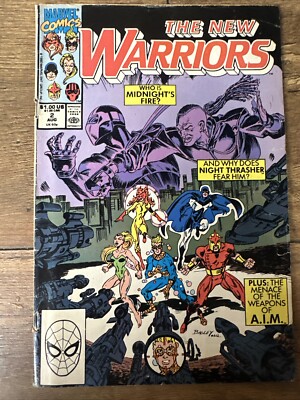 New Warriors #2 ~1st app Silhouette & Midnight's Fire ~ Marvel (1990)