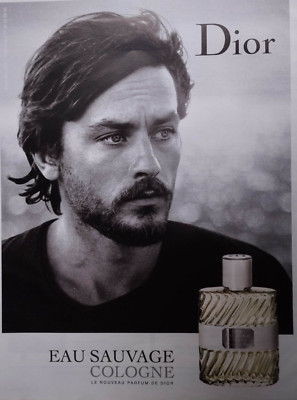 Dior Vintage Print Ad !! '' New Eau Sauvage Cologne Perfume For Men ''