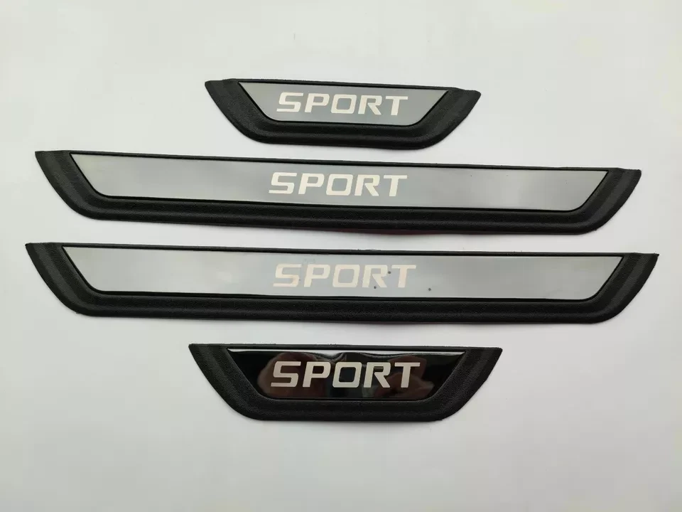 Protector de escalones de panel de cubierta de umbral de puerta de auto para accesorios Dodge adornos de acero Foto 4 de 4