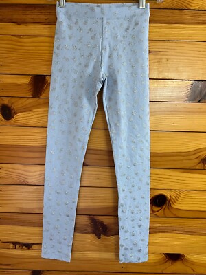 NWT Crewcuts Full Length Blue Leggings w/Sparkle Splatter Print Pants Size 10
