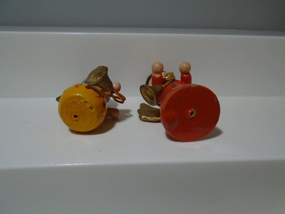 SET OF 2 WOODEN ANGEL 1.5” & 2” FIGURES UNBRANDED (CB1944) | eBay