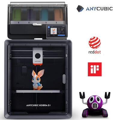 ANYCUBIC Kobra S1 Combo 3D Printer 600mm/s Max Multi-color CoreXY Auto Leveling