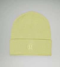 Lululemon Ribbed Merino Wool-Blend Knit Beanie Yellow L/XL  NEW