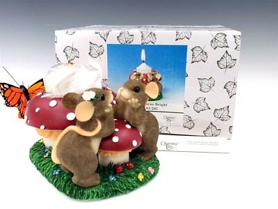 CHARMING TAILS Our Love Burns Bright Figurine, Votive Candle Holder Fitz & Floyd