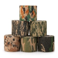6 Pack Camo Self Adhesive Wrap Tape for Hunting Gun Bow Rifle 2" 16ft